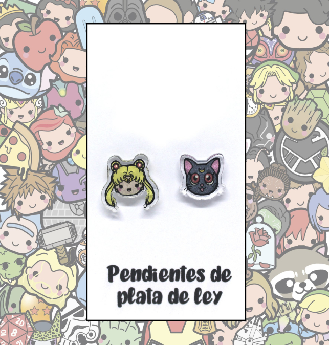 Pendientes Plata Sailor Moon