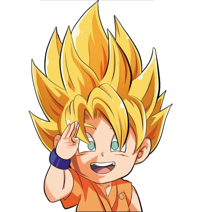 Sticker de vinilo  Goku grande