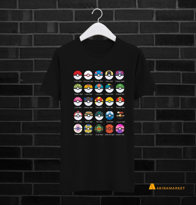 Camiseta de Pokemon Pokeball